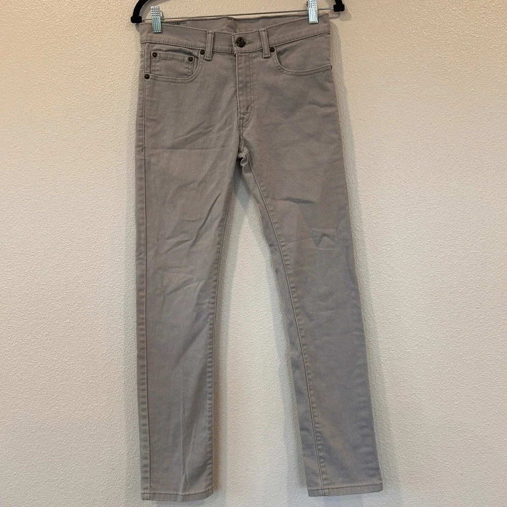 Levis 510 Skinny Fit Grey Jeans Mens‎ 28x28 Solid Casual Denim Pants